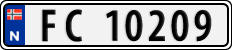 License plate of Norway, Cars