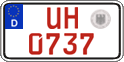 German license plate, Red license plates