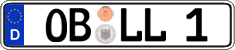 German license plate, Regular plates
