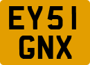 License plate of the United Kingdom, 2001 year system