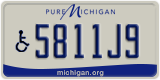 Michigan, Vehicles for disabled persons (1234A5)