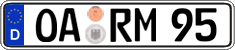 German license plate, Regular plates