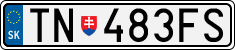 License plate of Slovakia, Cars