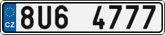 License plate of the Czech Republic, Cars (2001)