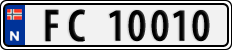 License plate of Norway, Cars