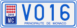 License plate of Monaco, Cars