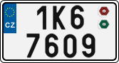 License plate of the Czech Republic, Cars (2001)