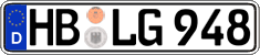 German license plate, Regular plates
