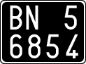 License plate of Italy, Cars (1927 year series)