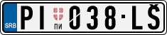 License plate of Serbia, Cars