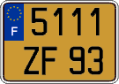 French license plate, FNI