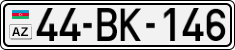 License plate of Azerbaijan, Cars