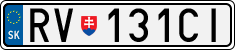License plate of Slovakia, Cars