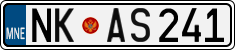 License plate of Montenegro, Cars