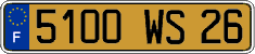 French license plate, FNI