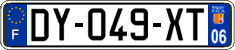 French license plate, SIV (ordinary)