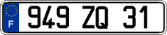 French license plate, FNI