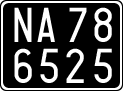License plate of Italy, Cars (1927 year series)