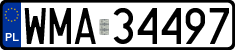 License plates of Poland, Regular car plates