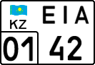 License plate Kazakhstan, Trailers (2012)