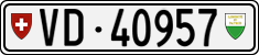 License plate of Switzerland, Cars