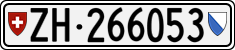License plate of Switzerland, Cars