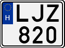 license plates of Hungary, Cars (1990)