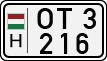 license plates of Hungary, Oldtimers (1990)