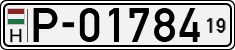license plates of Hungary, Temporary (1990)