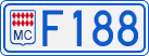 License plate of Monaco, Cars