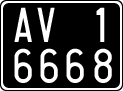License plate of Italy, Cars (1927 year series)