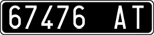 License plate of Italy, Cars (1927 year series)