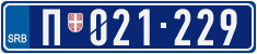 License plate of Serbia, Police