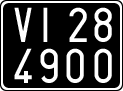 License plate of Italy, Cars (1927 year series)
