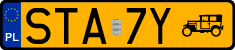 License plates of Poland, Oldtimers