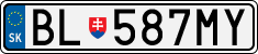 License plate of Slovakia, Cars
