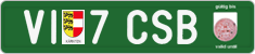 License plate of Austria, Export transit plates