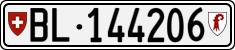 License plate of Switzerland, Cars