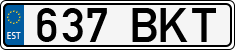 License plate of Estonia, Regular car plates