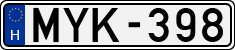 license plates of Hungary, Cars (1990)
