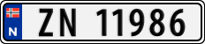 License plate of Norway, Cars