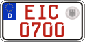 German license plate, Red license plates