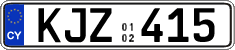 License plate of Cyprus, Regular plates