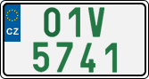 License plate of the Czech Republic, Oldtimers (2001)