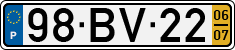License plate of Portugal, Regular plates