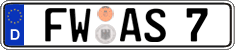 German license plate, Regular plates