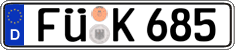 German license plate, Regular plates