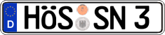 German license plate, Regular plates