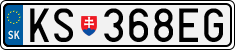 License plate of Slovakia, Cars