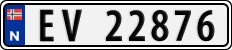 License plate of Norway, Cars